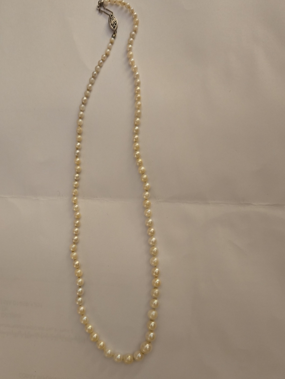 Classic Pearl Strand Necklace - Cream Pearls
